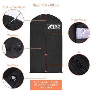 Custom Wholesale Breathable Waterproof Folding Travel Suit Garment Cover Bag